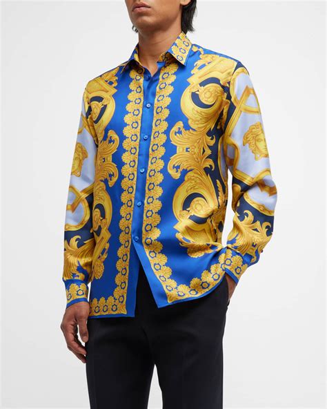 gianni versace mens silk shirt|versace t shirt men price.